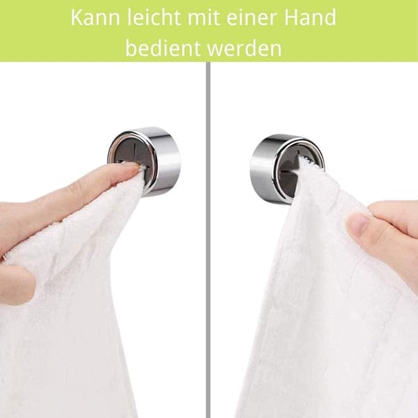 Selvklebende håndkleholder, 3 stk ABS håndklekroker runde