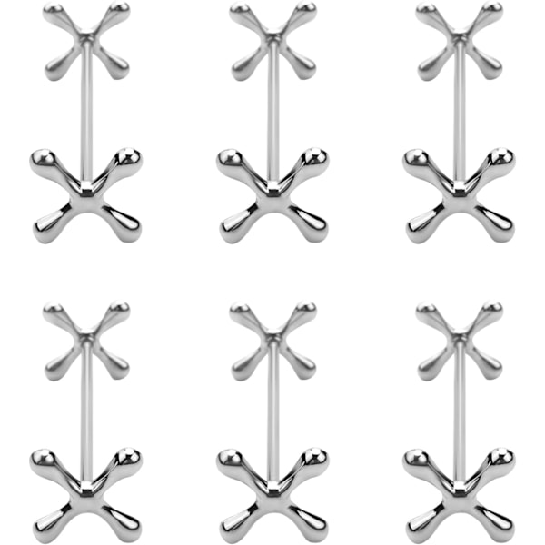 6 Stykker Legering Spisepindeholder Skeer Holder Gafler Knive Stativ Metal Håndværk Borddekoration