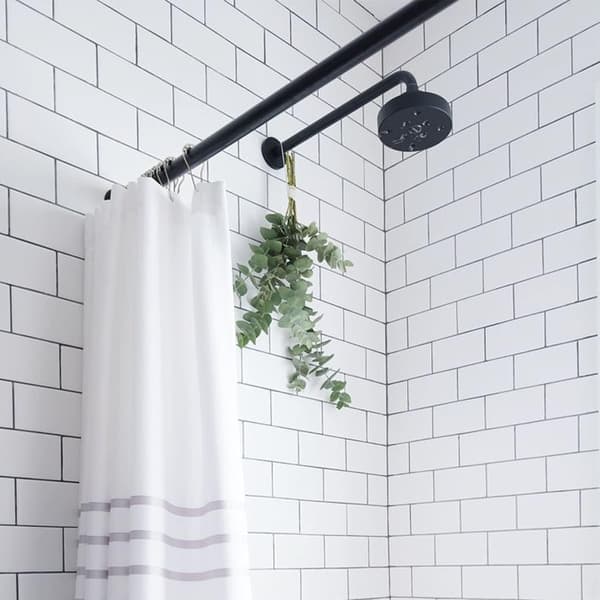 12 stycken duschdraperihakar i rostfritt stål | Metall, duschstångs- och rälsringar, för badrum | Rostfria | Lätt att installera