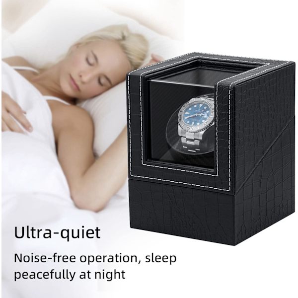 Automatisk klockuppdragningsbox PU Quad Single Automatisk klockdisplay förvaring armband