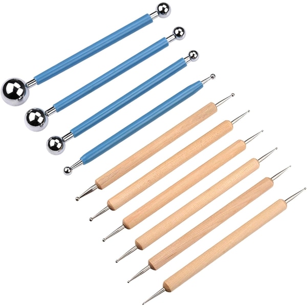 10 stk. Dotting Tools Ball Styluses for steinmaling, keramikk leire modellering preging kunst