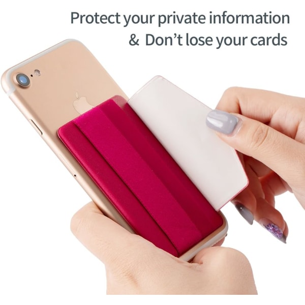 Telefongreppskorthållare med flik, plånbok för kreditkort som fungerar som telefonhållare