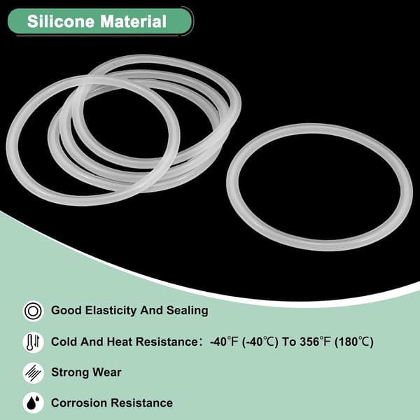 2 st silikon O-ringar packning 110 mm O-ringar tätningspackning passar för OD 130 mm sanitetsrör svetsferrule/diskbänkspropp etc.