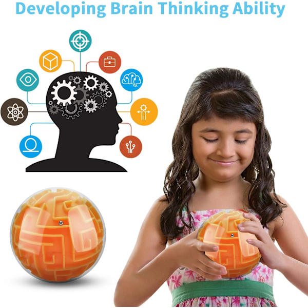3D Gravity Memory Sequential Maze Ball Puzzle Legetøj Gaver til Børn Voksne - Udfordringer Spil Elsker Tiny Balls Hjerne (Blå)