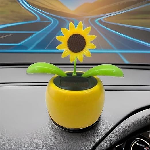 Gul soldriven dansande blomma