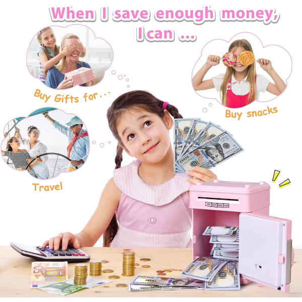 Spargris för riktiga pengar - Bästa presenterna för flickor/pojkar/barn