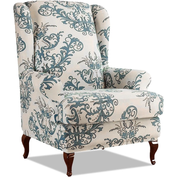 Wingback fåtölj överdrag set om 2 sofföverdrag stretch fåtölj överdrag elastiskt fåtölj överdrag skydd för stol beige