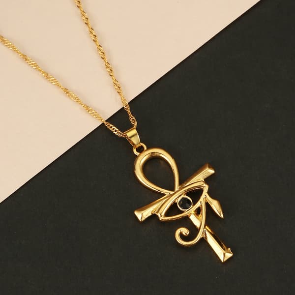 2 STK. Ægyptisk Kors Vedhæng Livets Nøgle Amulet Beskyttelse, Legering Silver