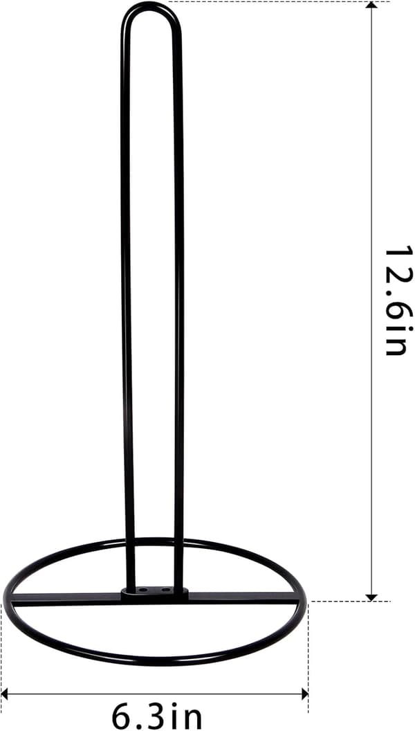 Fritstående toiletpapirholder, sort toiletpapirholder til opbevaring af 3 ruller toiletpapir (sort)