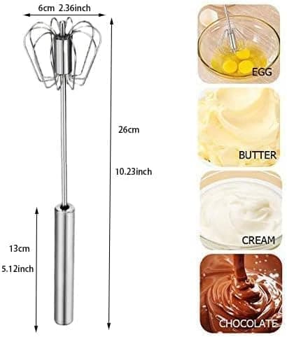 Førsteklasses 10-tommers eggevisp i rustfritt stål for baking, matlaging, visping, pisking, røring