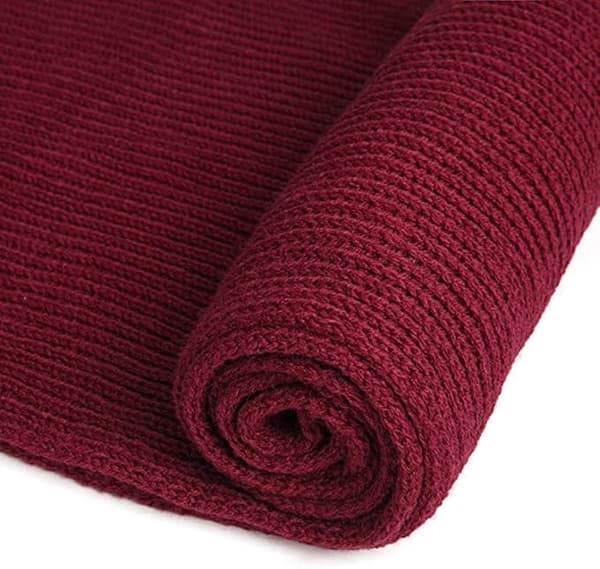 Varm halsduk för höst och vinter, unisex enfärgad vinterhalsduk i garn