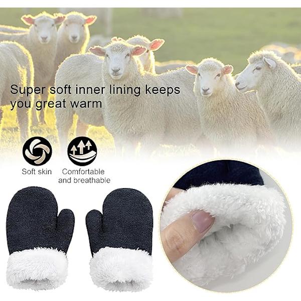Hatt- och Halsduksset för Pojkar och Flickor Vinter Söt Mjuk Varm Beanie Hatt Fleece Halsduk och Vantar Set Vintertillbehör (4-6 År)