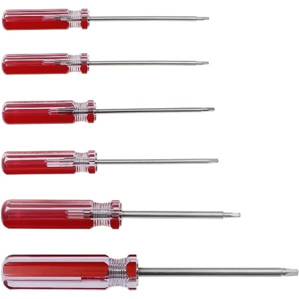 6 stk trekant skrutrekkersett, magnetiske trekant skrutrekkerbits 1,8 mm 2,0 mm 2,3 mm 2,7 mm 3,0 mm 4,2 mm leker