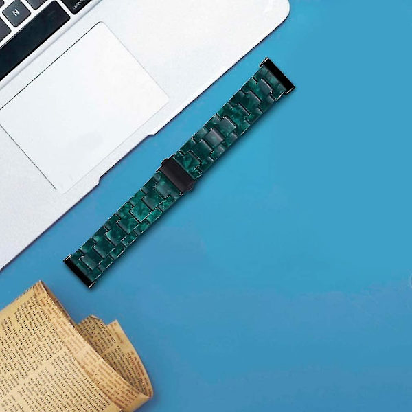 Vaihdettava ranneke, muodikas hartsiranneke, yhteensopiva Fitbit Sense Versa 3:n kanssa (tummanvihreä)