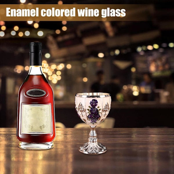 Europæisk Metal Goblet Glas, Lille Vinkop til Øl, Cocktails, Whisky, Retro Ornamenter til Hjemmebar, Bryllup, Fødselsdagsgave color 1