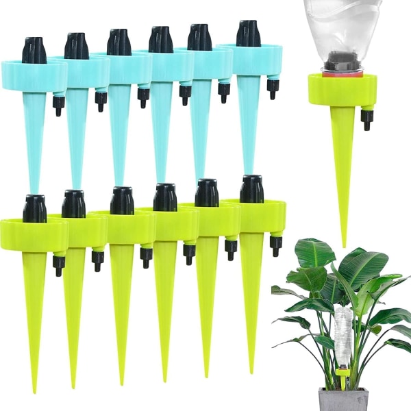 Automatic watering spikes, upgraded adjustable plant watering device, automatic drip irrigation system (random color)