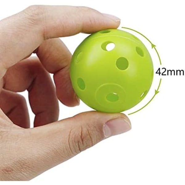 12-pack golfträningsboll Air Flow Hollow träningsgolfbollar 42 mm plastgolfbollar, för svingträning, drivingrange, hemmabruk
