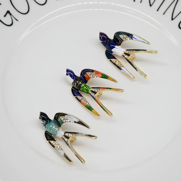 Svale Brosche, Vintage Dyre Brosche, Rhinestone Legering Nål, Perfekt Pynt og Gave til Drenge og Piger