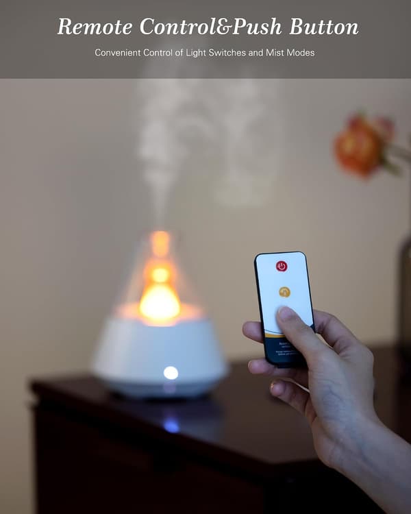 Eterisk oljediffuser, 150ML Ultralyd kjølig tåke aromaterapi diffuser, med vannløs automatisk avstenging og LED-stearinlys for hjem, yoga, hvit