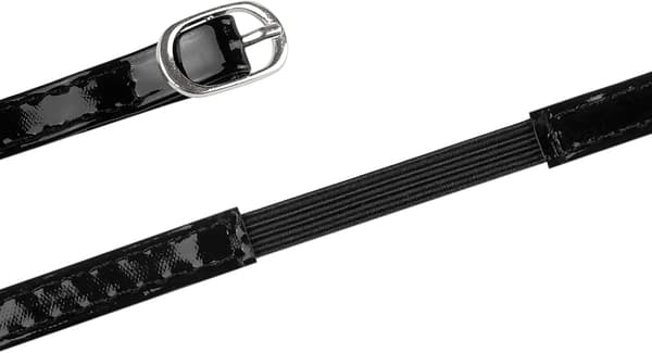 Elastiske avtakbare spenner for damesko, ankelremmer, beltebånd for hæler Mirror black