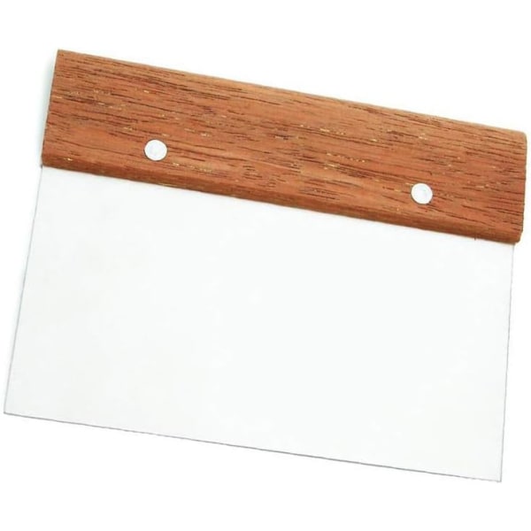 6 x 4" bänkskrapa i rostfritt stål med trähandtag, degskrapa och skärare