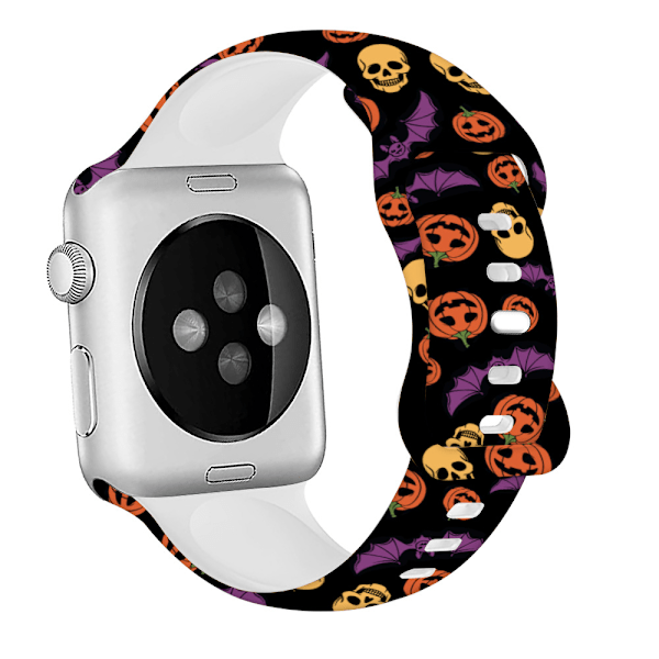 Halloween-rem for Apple Watch-remmer 38mm 40mm 41mm, myke silikon sportsarmbånd erstatningsband (Halloween) 38/40/41mm