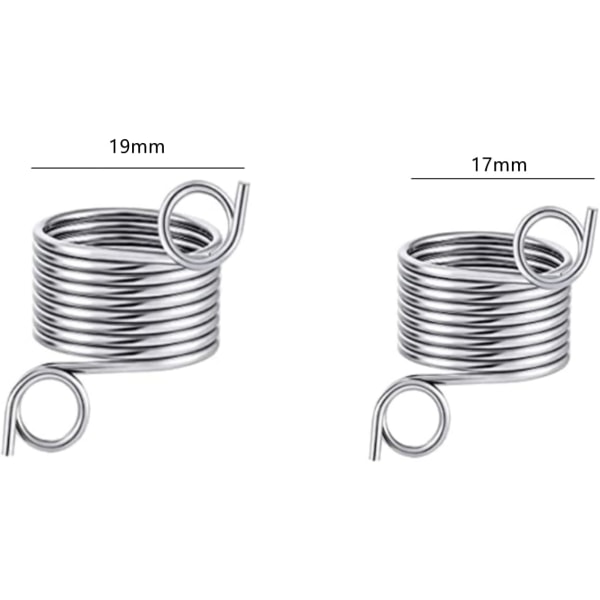 8 st Stickade Loopar i Rostfritt Stål Garn Guide Fingerhållare, Virkningsring Set, för Handvävning Hook Line Supplies