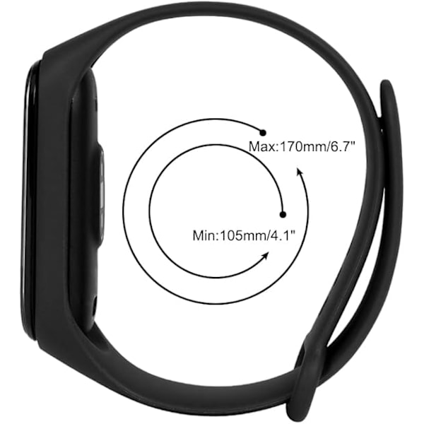 Rem for Xiaomi Mi Band 7, 6 stk Silikon Justerbar Sportsrem Svart+Midnattsblå+Mørkegrå+Oransje+Rosa+Blå