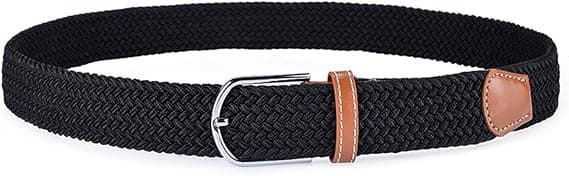 2-pack stretchbälte i canvas för dam – dambälten för jeans, en storlek