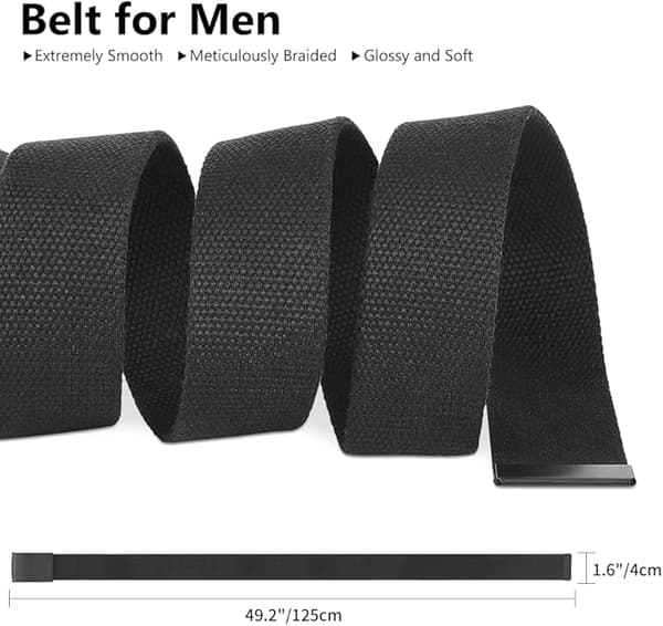 Unisex bälte i nylon och canvas - affärsbälte, längd 110 cm