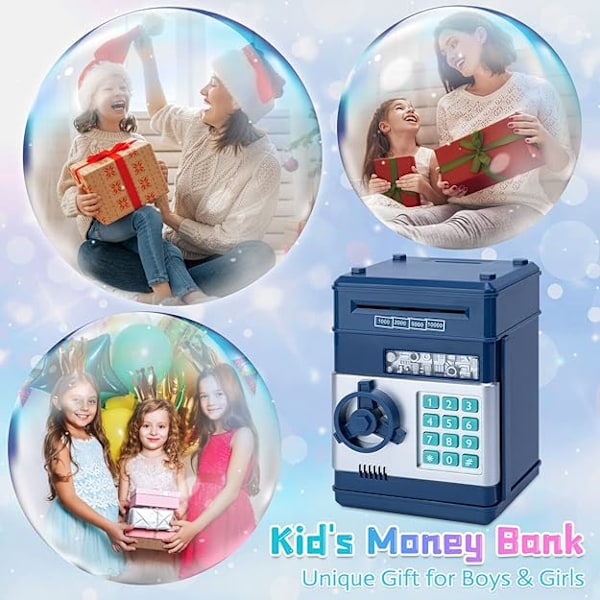 ATM Spargris Piggy Bank Pengarlåda Säker för Barn