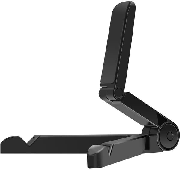 1 stk. Sort Bærbart Sammenklappeligt Stativ til Apple iPad, iPad 2, Ny iPad (iPad 3), Samsung Galaxy Tab, BlackBerry PlayBook osv.