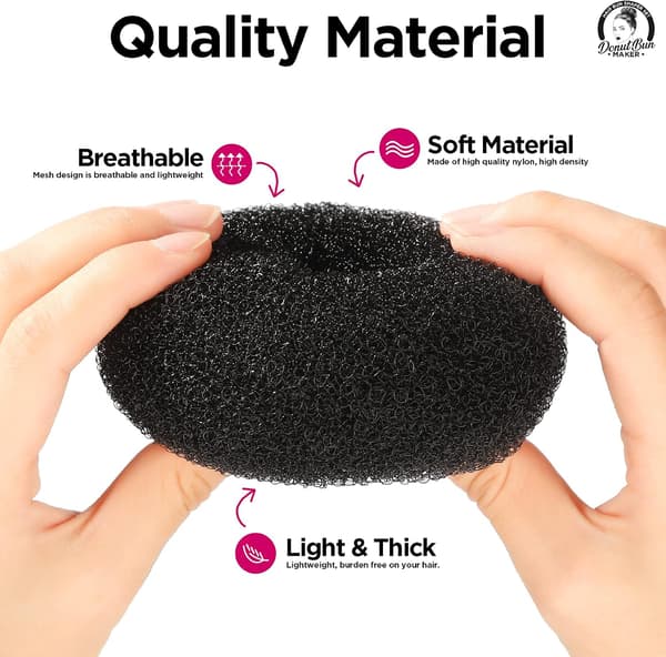 Hårknold Shaper Sæt, 4 Størrelser Sort Donut Knold Maker + 20 Gyldne Hårnåle til Blondt Hår, Chignon Knold Maker Hårring Stil Tilbehør