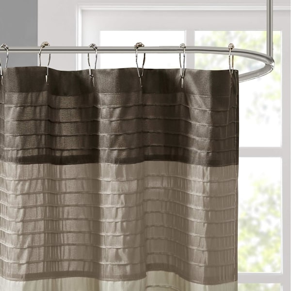 Bruseforhæng Faux Silke Pieced Stribet Moderne Mikrofiber Badeforhæng, 180CM*180CM style 7