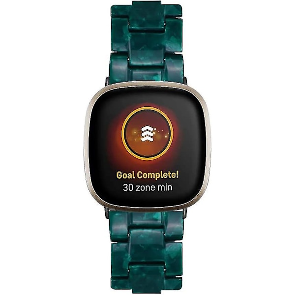 Vaihdettava ranneke, muodikas hartsiranneke, yhteensopiva Fitbit Sense Versa 3:n kanssa (tummanvihreä)