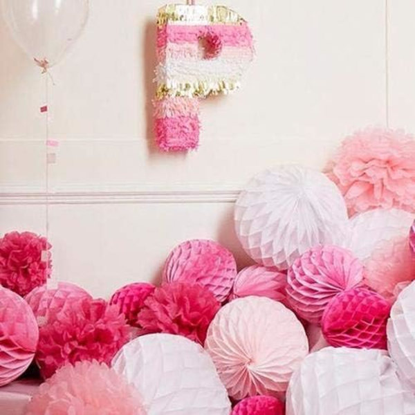16 Pakk Blandet Honeycomb Baller Bord Senterstykke Girlander Silkepapir Bryllupsfest Dekorasjon (Fargerik)