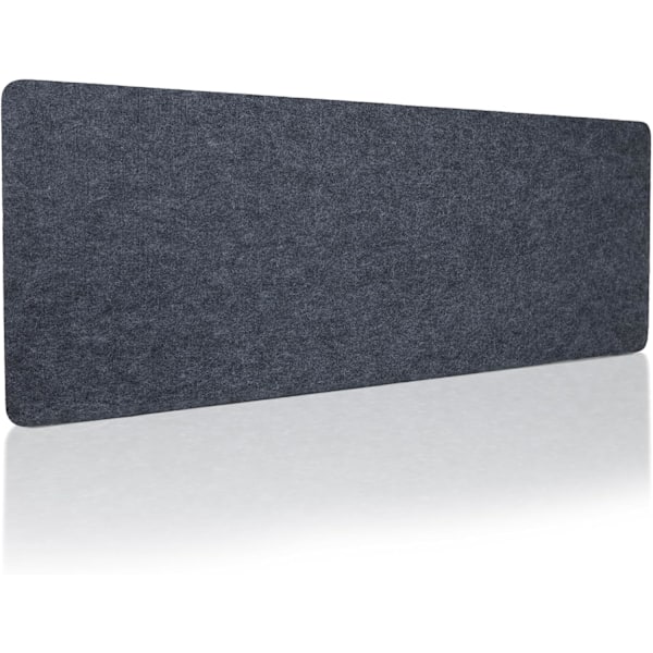 90x40cm Sklisikker Filt Musematte, Skrivebordsmatte for Kontor og Hjem (Mørk Grå)