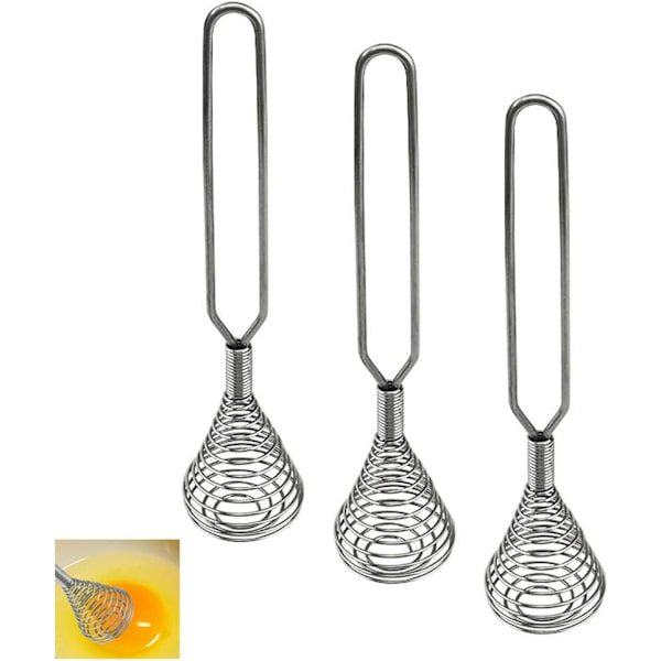 Kökspress Spiral Manuell Äggvisp Verktyg Bärbar Visp för Mjölkdryck Kaffe Shake Frother Mixer