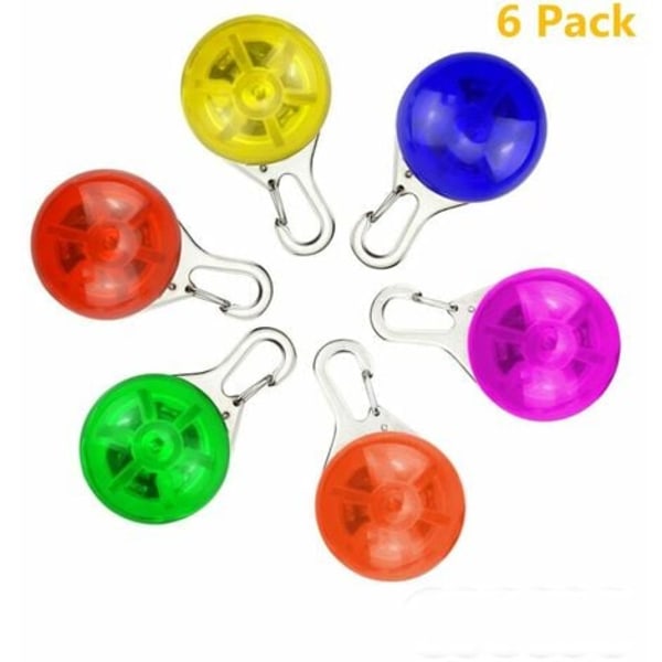 Vattentålig clip-on hund- och katthalsband, led-lampor, halsband, uppgraderade 6-delade halsband, 6 färger, led-hundhalsband, nattpromenader