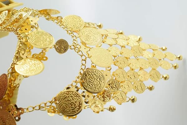 Münzschleier-Gesichtskette, Party-Bauchtanz-Schmuck