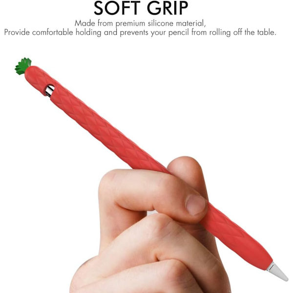 Etui til Apple Pencil 1. generation - Sød frugtdesign - Blødt beskyttende silikonecover - Tilbehør