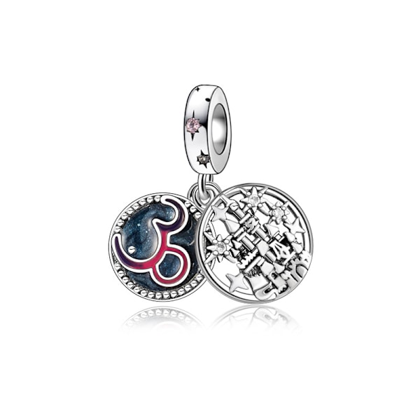 Hvid Kobber 925 Sølvbelagt med Cubic Zirconia Kompatibel med Europæisk Armbånd Halskæde, Charms til Piger Kvinder