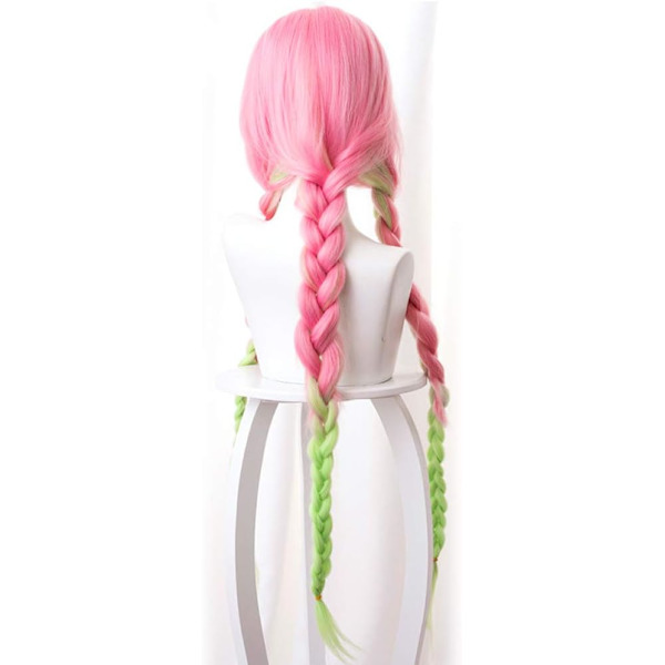 Anime Cosplay Paryk, Demon Slayer Paryk, Gratis Hårnet, Til Halloween, Fest, Karneval, Natteliv, Koncerter, Bryllupper, Fødselsdagsgave color 4