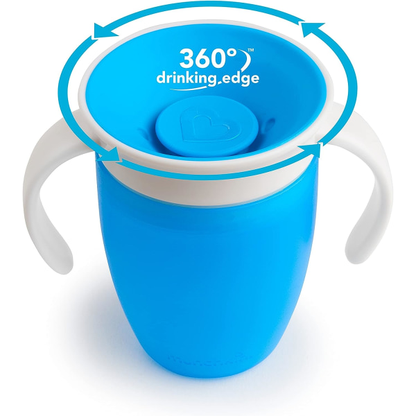 360 Treningskopp, Grønn/Blå, 7 oz/207 ml, 2-pakning