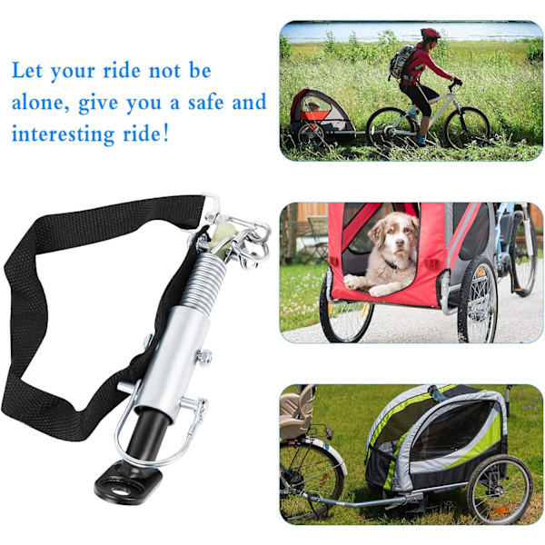 Släpvagnskoppling Cykel Universal Koppling Adapter Dragkrok Adapter Klämma med Säkerhetsstift för Barn Hundar Släp Cykeltillbehör Fäste