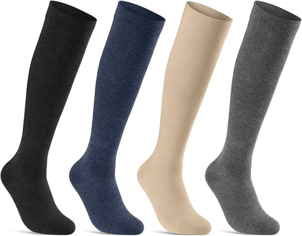 par stödstrumpor, kompressionsstrumpor för män och kvinnor black+skin+blue+grey