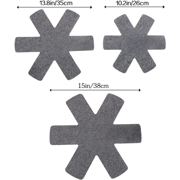 Kattilansuojat, 12 kappaleen sarja ja 3 eri kokoa, kattilansuojat/pinoamiskattilansuojat/pannusuojat