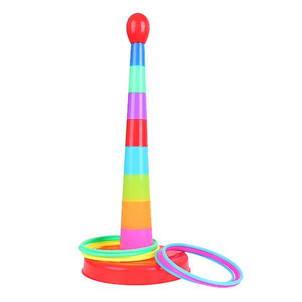 Pedagogiska färgglada ring kasta pussel leksaker plast intelligens utveckling Förälder-barn sportspel