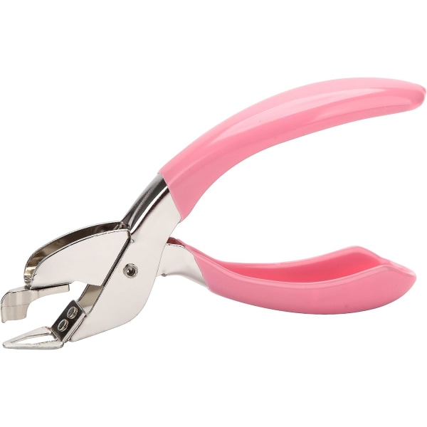 Hæfteklammefjerner til kontor, tung hæfteklammefjerner, nem at fjerne (pink)
