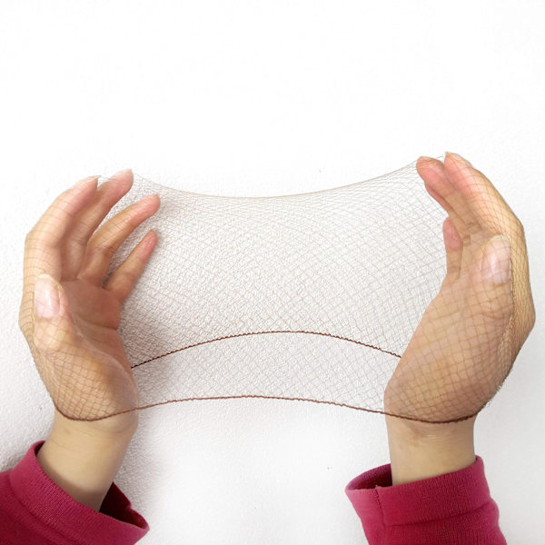 50 st hårsnät för bulle osynligt elastiskt nät 20 tum 50 cm (bulkförpackning, mörkbrun)